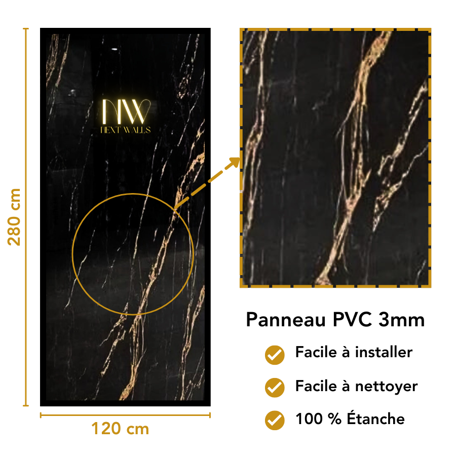 PVC Marbre BLACK CEASAR