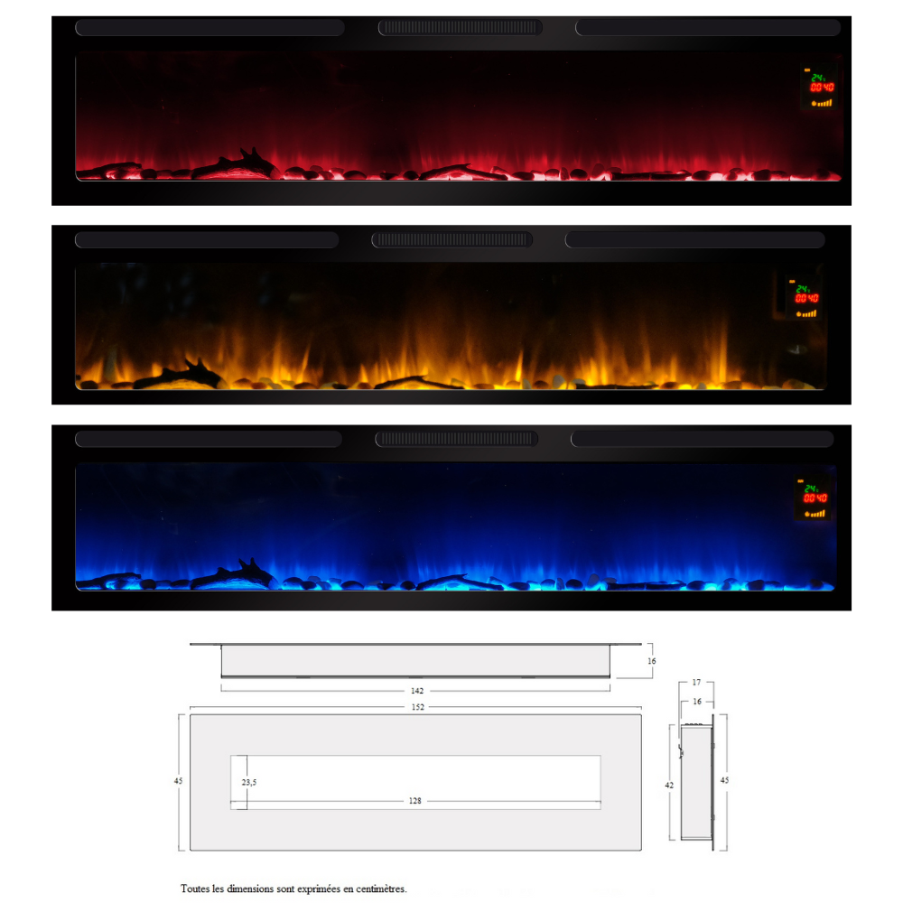 Cheminée FLAMMEO 3XL