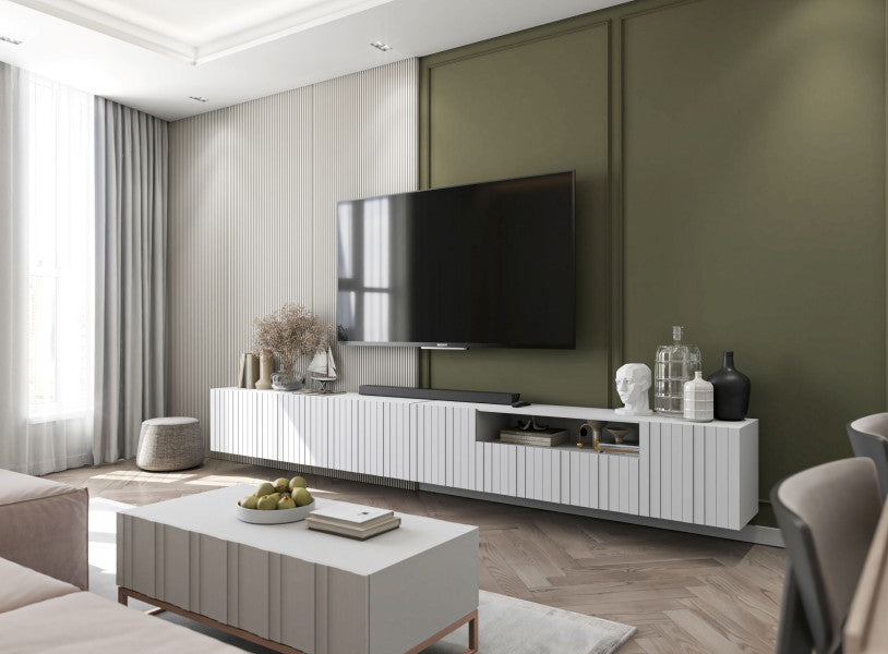 Meuble TV mural 150x35 classique ELPIS